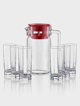 Набор питьевой стеклянный Kosem, 7 предметов: кувшин 1.5 л, стаканы 300 мл, 6 шт.