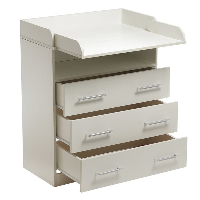 Комод пеленальный «Клик Мебель. КП- 3», 3 ящика 1000×800×440(730) мм, цвет белый