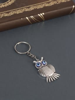 Брелок для ключей на кольце «Филин», металл под серебро, 4.5×2.5 см