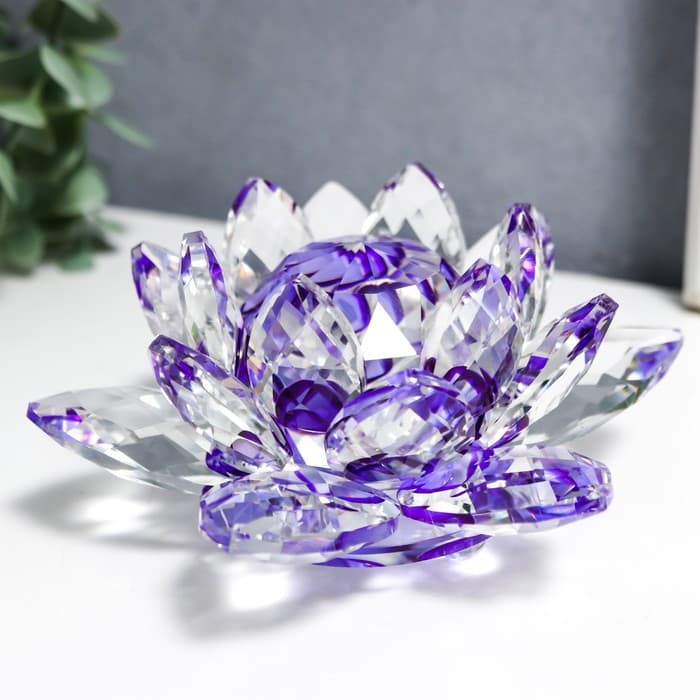 Фигурка «Лотос трехъярусный», фиолетовый, d=13.5 см