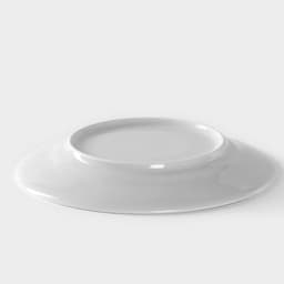 Тарелка Добрушский завод «Идиллия», d=16.4 см, фарфор, белая