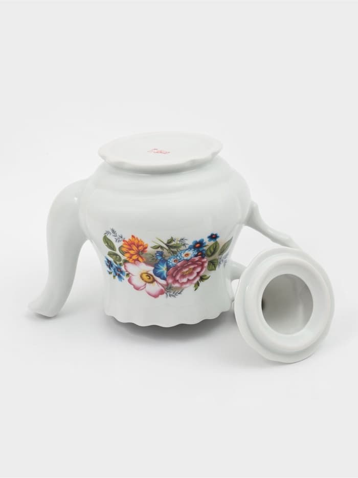 Чайник заварочный Добрушский завод «Букет цветов», 800 мл, фарфор, белый