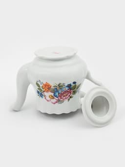 Чайник заварочный Добрушский завод «Букет цветов», 800 мл, фарфор, белый