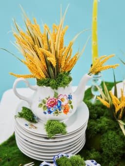 Чайник заварочный Добрушский завод «Букет цветов», 800 мл, фарфор, белый