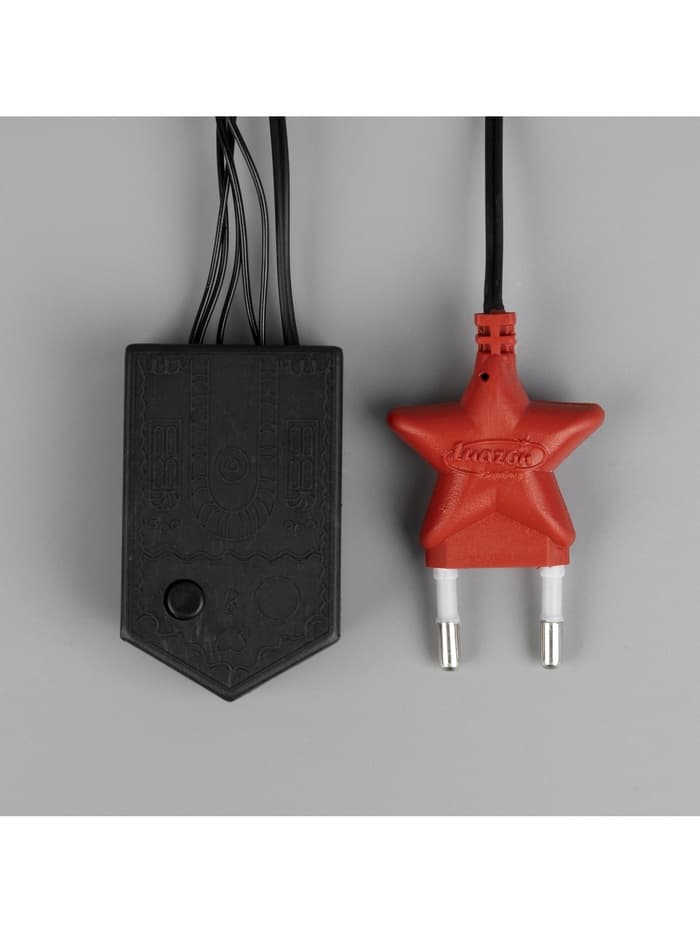 Гирлянда «Бахрома» 1.8×0.5 м, IP20, тёмная нить, 48 LED, свечение красное, 8 режимов, 220 В