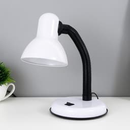 Лампа настольная Е27, с выкл. (220 В) белая 34×14×14 RISALUX