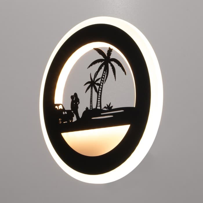 Бра «Романтика» LED 24 Вт 3000-4000К черный 22×3.8×22 см