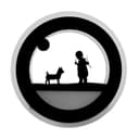 Бра «Девочка и щенок» LEDx90 черная 22×3.8×22 см