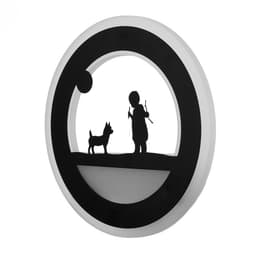 Бра «Девочка и щенок» LEDx90 черная 22×3.8×22 см