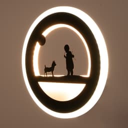 Бра «Девочка и щенок» LEDx90 черная 22×3.8×22 см