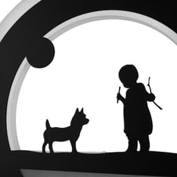 Бра «Девочка и щенок» LEDx90 черная 22×3.8×22 см