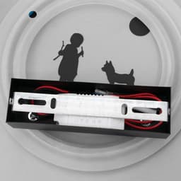 Бра «Девочка и щенок» LEDx90 черная 22×3.8×22 см