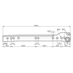 Роликовые направляющие 400 мм, 0.8 мм