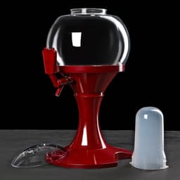 Башня пивная «Сфера», 3 л, колба для льда, пластик, красная