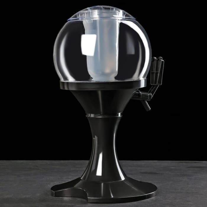 Башня пивная «Сфера», 3 л, колба для льда, пластик, чёрная