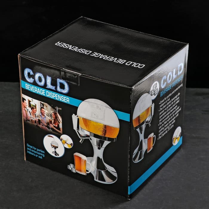 Башня пивная «Сфера», 3 л, колба для льда, пластик, чёрная