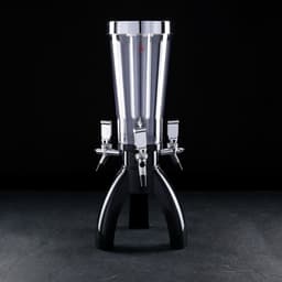 Башня пивная «Ракета», 3 л, колба для льда, 3 крана, пластик, чёрная