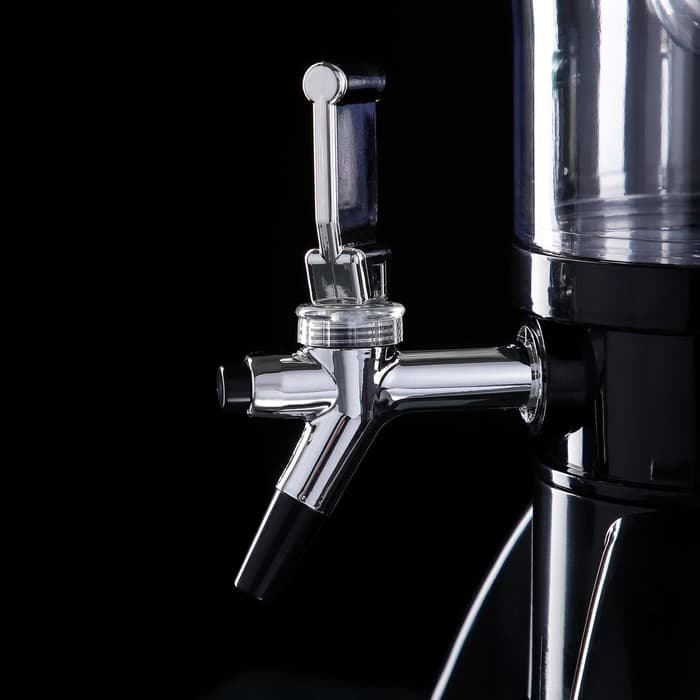 Башня пивная «Ракета», 3 л, колба для льда, 3 крана, пластик, чёрная
