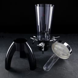 Башня пивная «Ракета», 3 л, колба для льда, 3 крана, пластик, чёрная