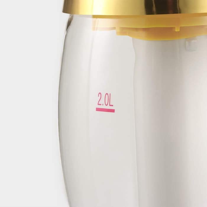 Башня пивная Gold, колба для льда, с подсветкой, 2 л, пластик, батарейки AG3, золотистая