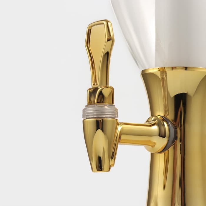 Башня пивная Gold, колба для льда, с подсветкой, 2 л, пластик, батарейки AG3, золотистая