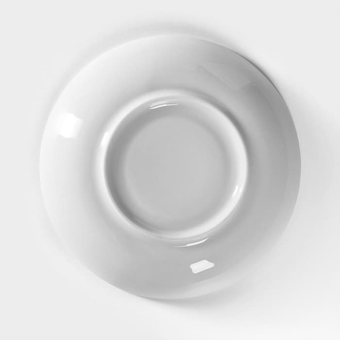 Блюдце Добрушский завод «Бельё», d=15 см, фарфор, белое