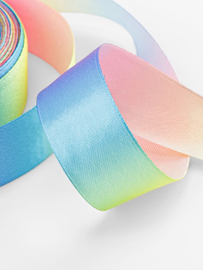Лента атласная «Радуга», 25 мм, 18±1 м, разноцветная