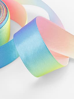 Лента атласная «Радуга», 25 мм, 18±1 м, разноцветная