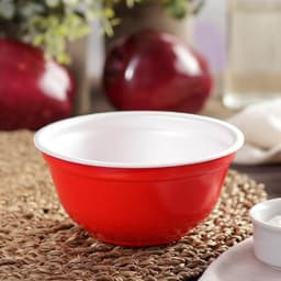 Контейнер - тарелка одноразовый, 500 мл, суповой, пластик, красный