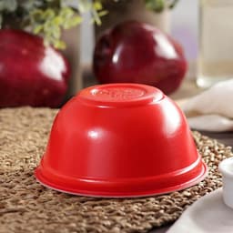 Контейнер - тарелка одноразовый, 500 мл, суповой, пластик, красный