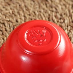 Контейнер - тарелка одноразовый, 500 мл, суповой, пластик, красный