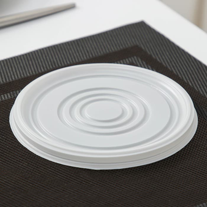 Крышка одноразовая для суповой миски ПС, d=13.5 см, пластик, белая