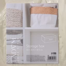 Короб стеллажный для хранения с крышкой LaDо́m «Франческа», 43×30.5×18.5 см, голубой