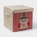 Короб стеллажный для хранения с крышкой «Совушка-индеец», 29×29×28.5 см