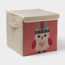 Короб стеллажный для хранения с крышкой «Совушка-индеец», 29×29×28.5 см