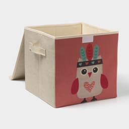 Короб стеллажный для хранения с крышкой «Совушка-индеец», 29×29×28.5 см