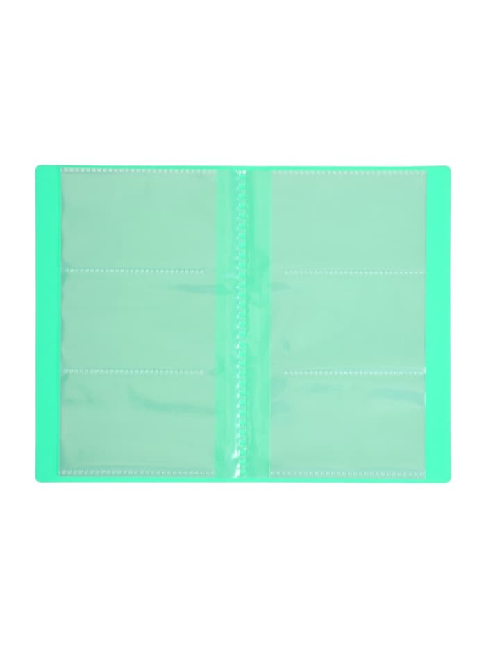 Визитница на 60 карт, 3 карты на 1 листе, обложка пластик, МИКС