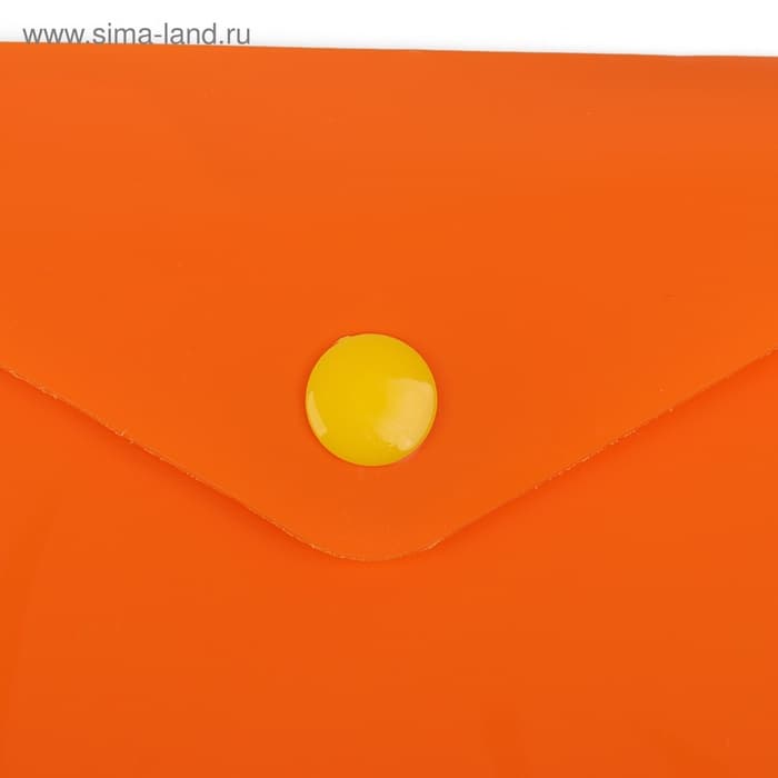 Папка-конверт на кнопке, А6, 180 мкм, вертикальная, глянцевая, МИКС