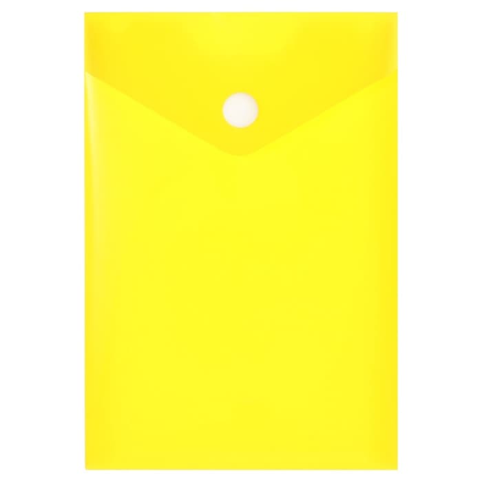 Папка-конверт на кнопке, А6, 180 мкм, вертикальная, глянцевая, МИКС