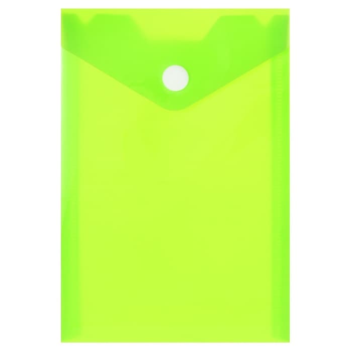 Папка-конверт на кнопке, А6, 180 мкм, вертикальная, глянцевая, МИКС