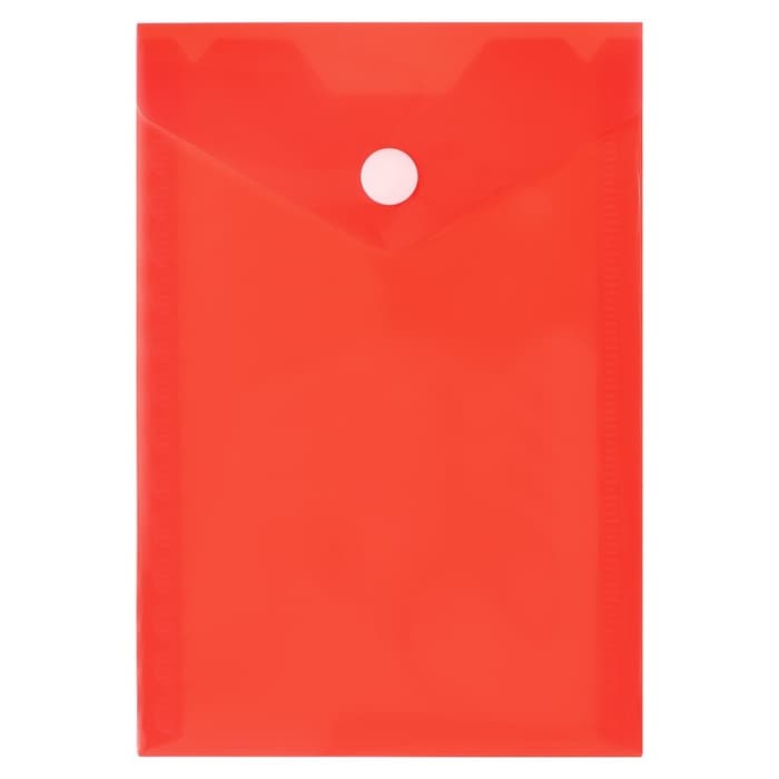 Папка-конверт на кнопке, А6, 180 мкм, вертикальная, глянцевая, МИКС