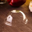 Крышка купольная пластиковая одноразовая ПЭТ, без отверстия d=9.5 см, прозрачная