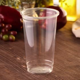 Стакан одноразовый, 500 мл, пластик ПЭТ, d=9.5 см, прозрачный