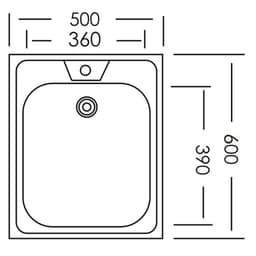 Мойка кухонная «Владикс», накладная, без сифона, 50×60 см, нержавеющая сталь 0.4 мм