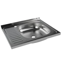 Мойка кухонная «Владикс», накладная, без сифона, 60×50 см, правая, нержавеющая сталь 0.4 мм