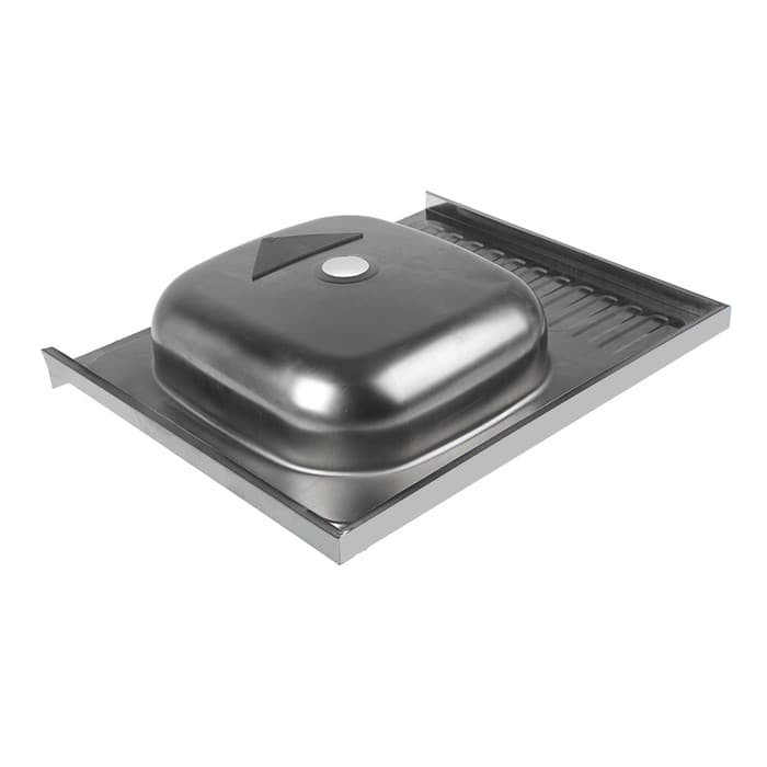 Мойка кухонная «Владикс», накладная, без сифона, 60×50 см, правая, нержавеющая сталь 0.4 мм