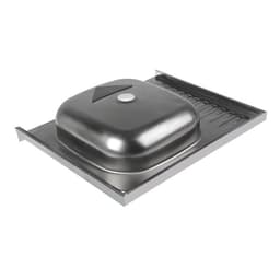 Мойка кухонная «Владикс», накладная, без сифона, 60×50 см, правая, нержавеющая сталь 0.4 мм