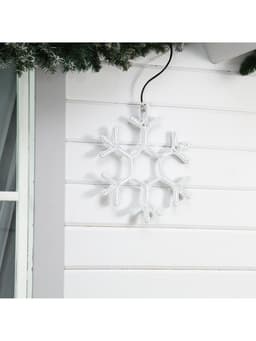 Неоновая фигура «Снежинка», 40 см, 360 LED, 220 В, свечение белое