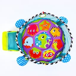 Развивающий коврик-манеж Крошка Я «Черепаха», 3 в 1, 68×68 см, 30 цветных шариков, 4 игрушки