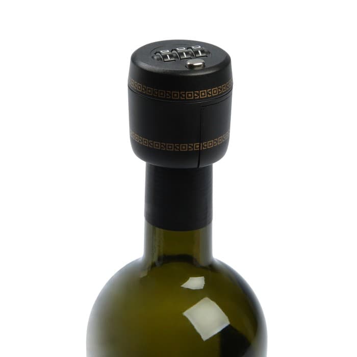 Замок сувенирный кодовый для бутылки, черный